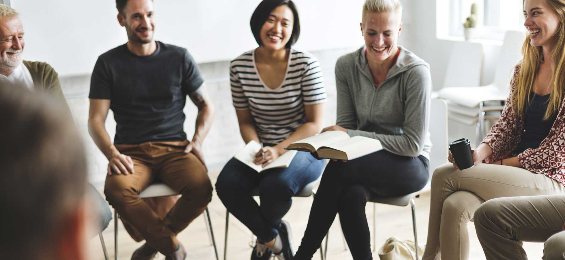 a group of people enjoying a training session